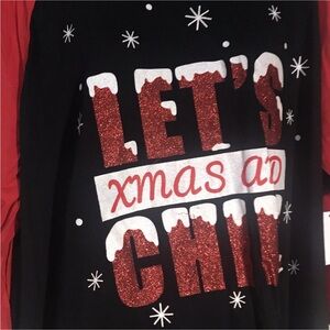 Festive Black and Red Christmas Shirt